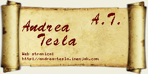Andrea Tesla vizit kartica